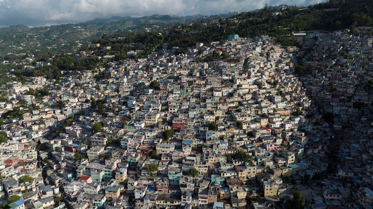 ​A drone view of the Jalousie neighbourhood after former President of the Senate Edgard Leblanc was named to lead the transitional council, in Port-au-Prince, Haiti, April 30, 2024. 