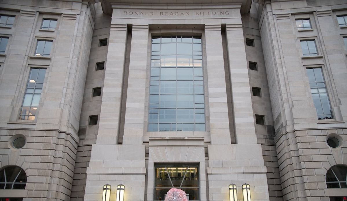 ​A general view of the Ronald Reagan Building and International Trade Center, in Washington, DC, where the Wilson Center is located.