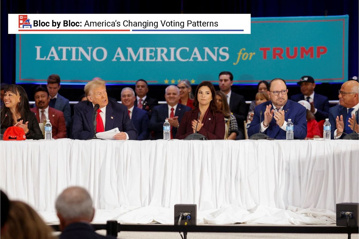 A photo of Trump with Latino Americans for Trump​