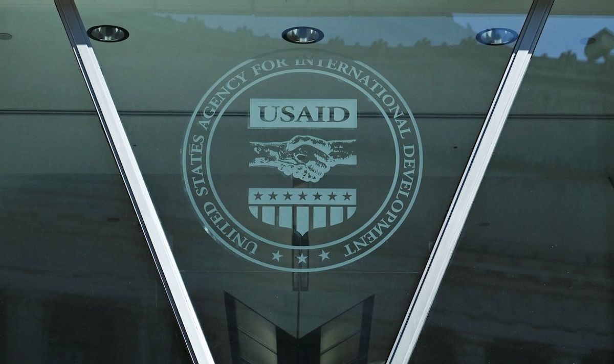 ​A view of the USAID building in Washington, DC, on Feb. 1, 2025. 