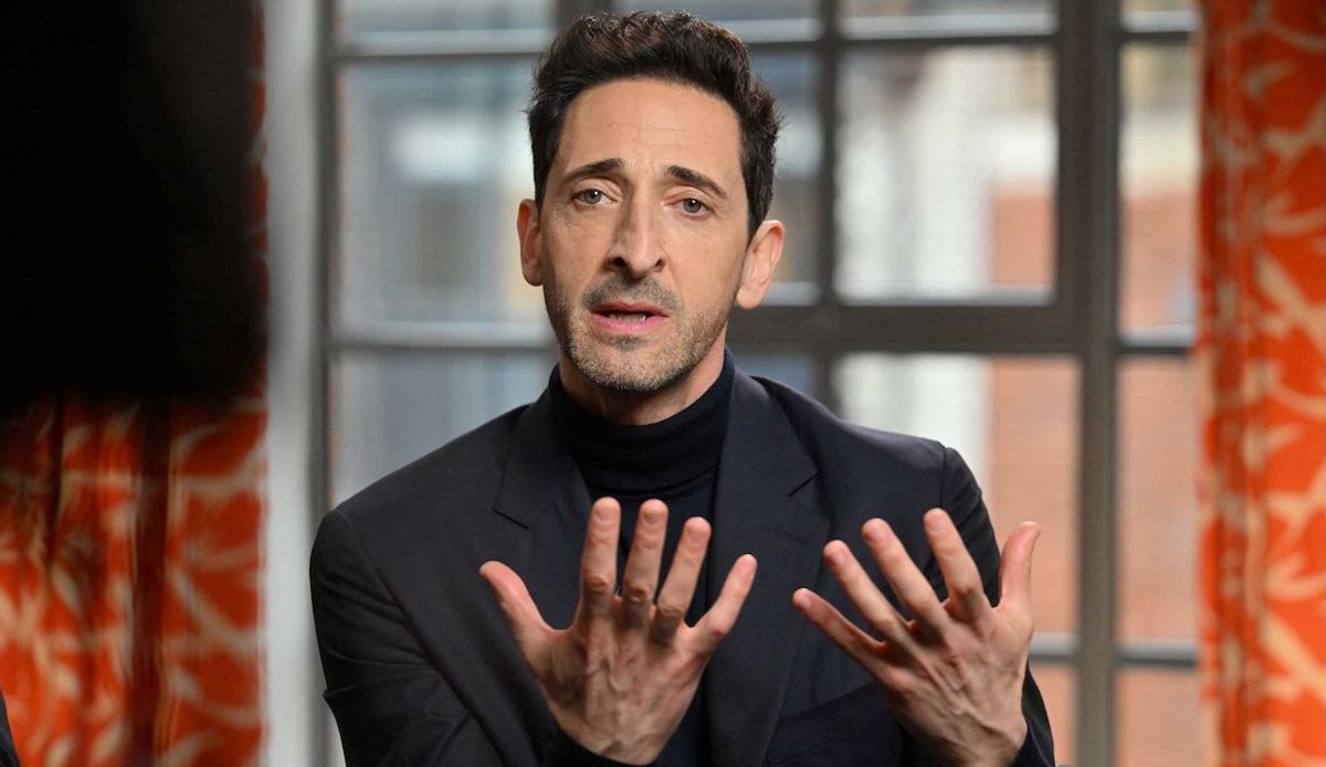 ​Actor Adrien Brody, star of "The Brutalist," during a pre-recorded interview with BBC in London on Jan. 19, 2025. 