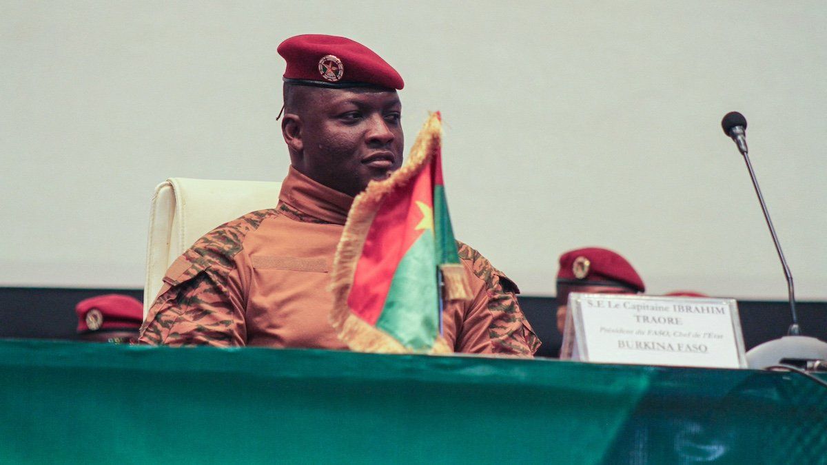 ​Burkina Faso's junta leader Captain Ibrahim Traore attends the first ordinary summit of heads of state and governments of the Alliance of Sahel States (AES) in Niamey, Niger July 6, 2024. 