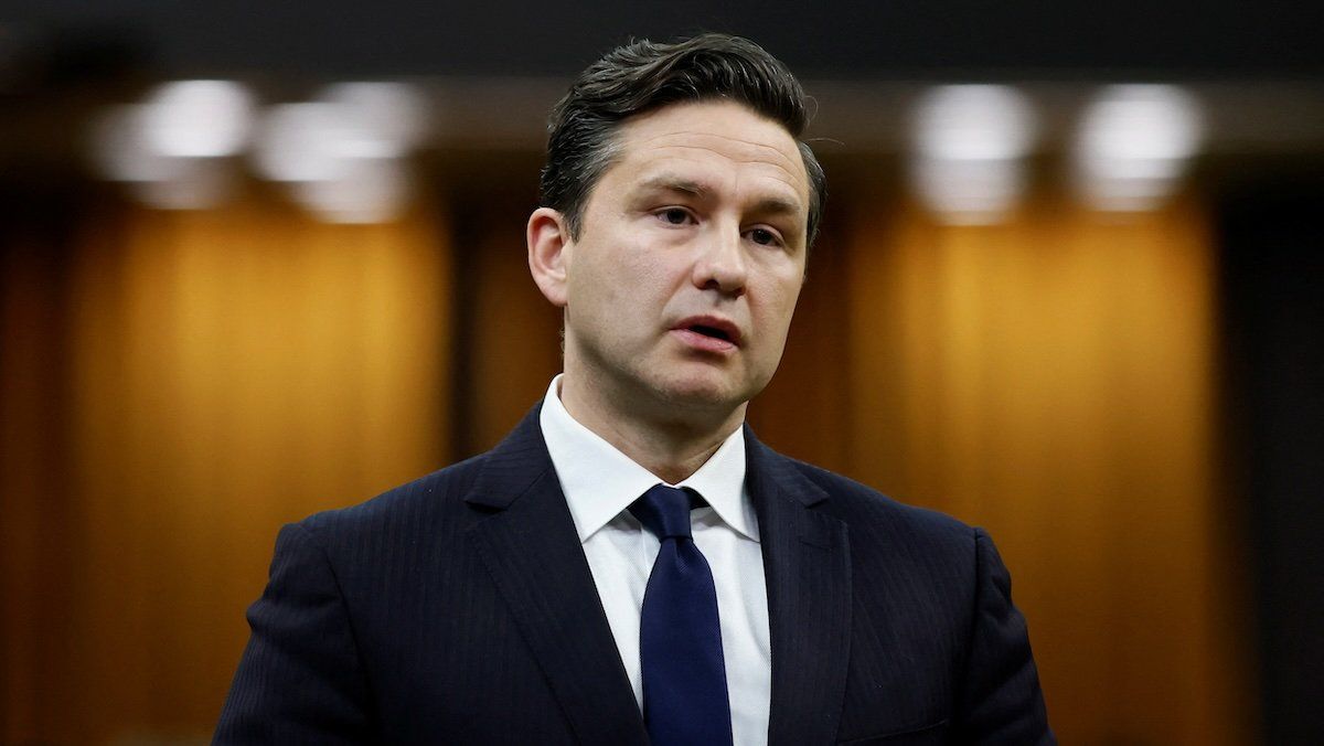 Canada's Conservative Party of Canada leader Pierre Poilievre speaks as Parliament's Question Period resumes in Ottawa, Ontario, Canada May 1, 2024.