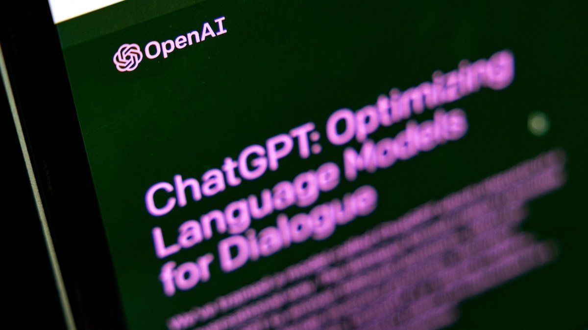 ChatGPT website displayed on a laptop screen is seen in this illustration photo taken in Milano, Italy, on February 21 2023