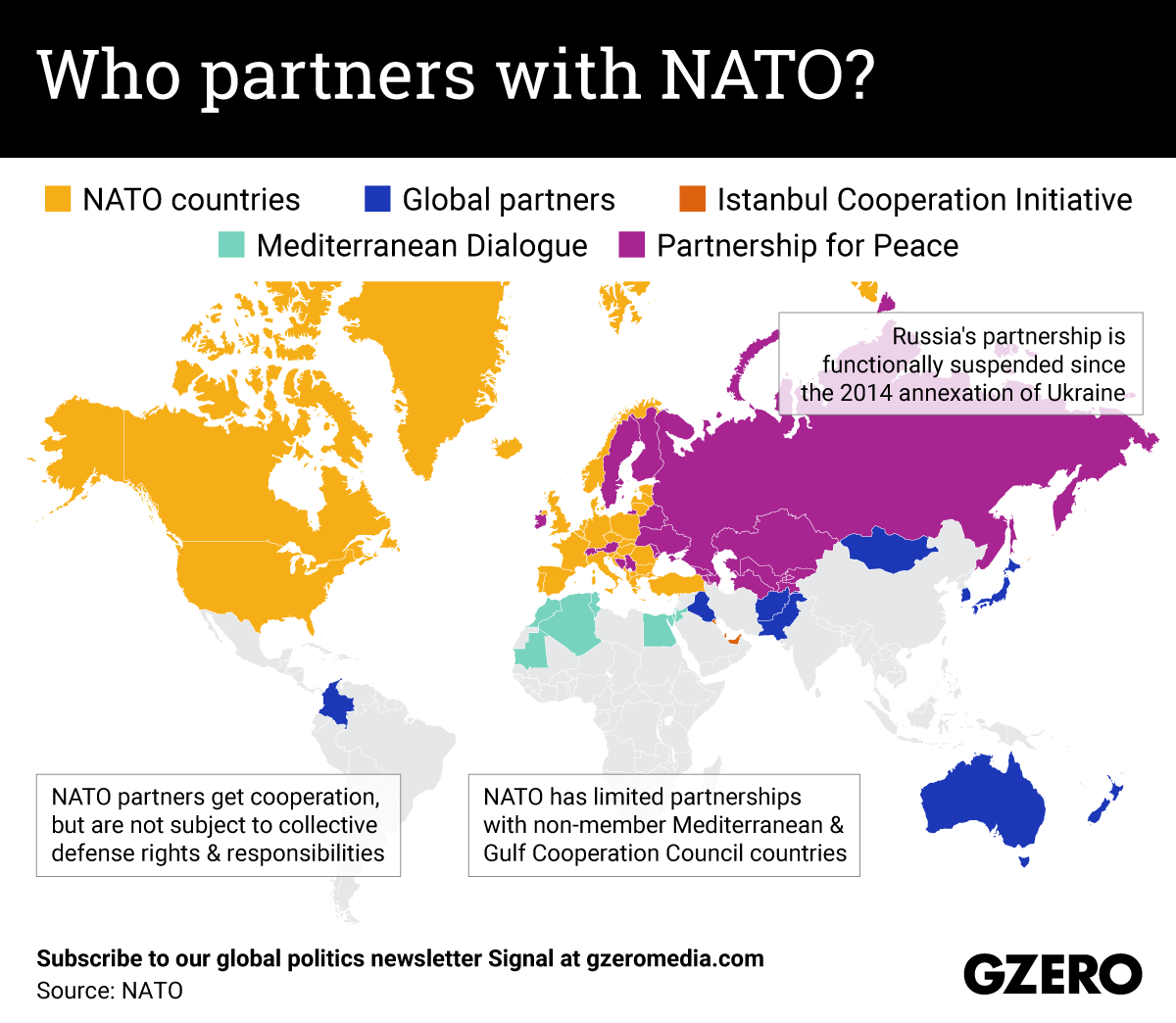 The Graphic Truth: Who Partners With NATO? - GZERO Media