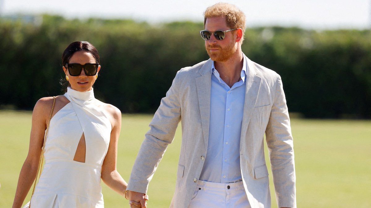 ​FILE PHOTO: Britain's Prince Harry and Meghan, Duchess of Sussex attend the Royal Salute Polo Challenge to benefit Sentebale, a charity founded by him and Prince Seeiso of Lesotho to support children in Lesotho and Botswana, in Wellington, Florida, U.S., April 12, 2024. 