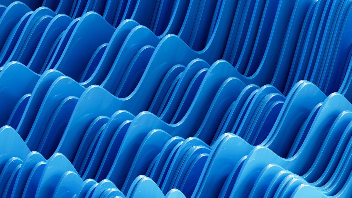 Graphic of blue waves