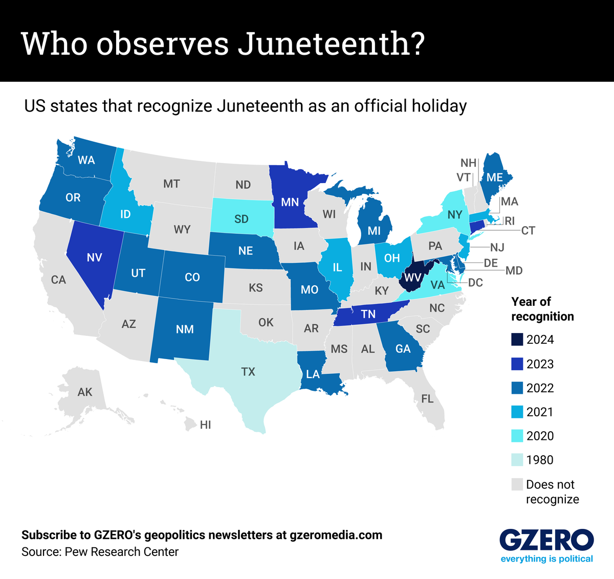 The Graphic Truth: Who observes Juneteenth?