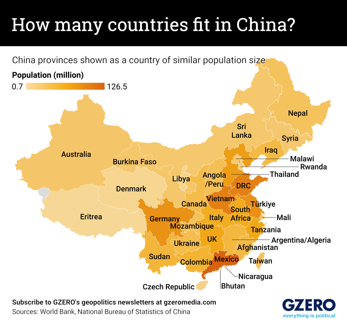 Graphic Truth: How many countries can fit in China?