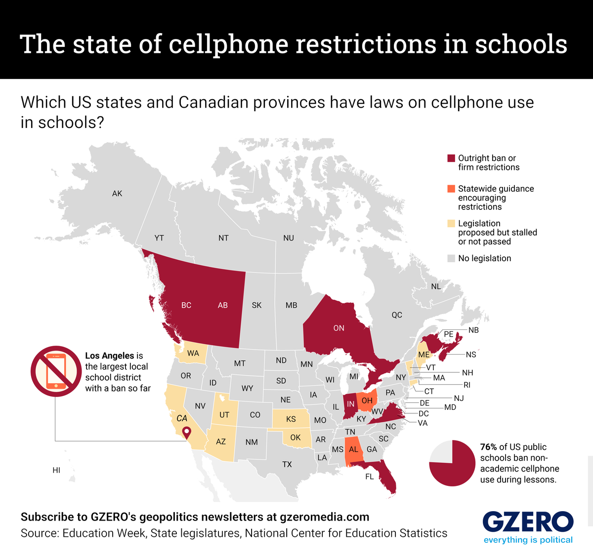 Graphic Truth: The state of cellphone bans in schools