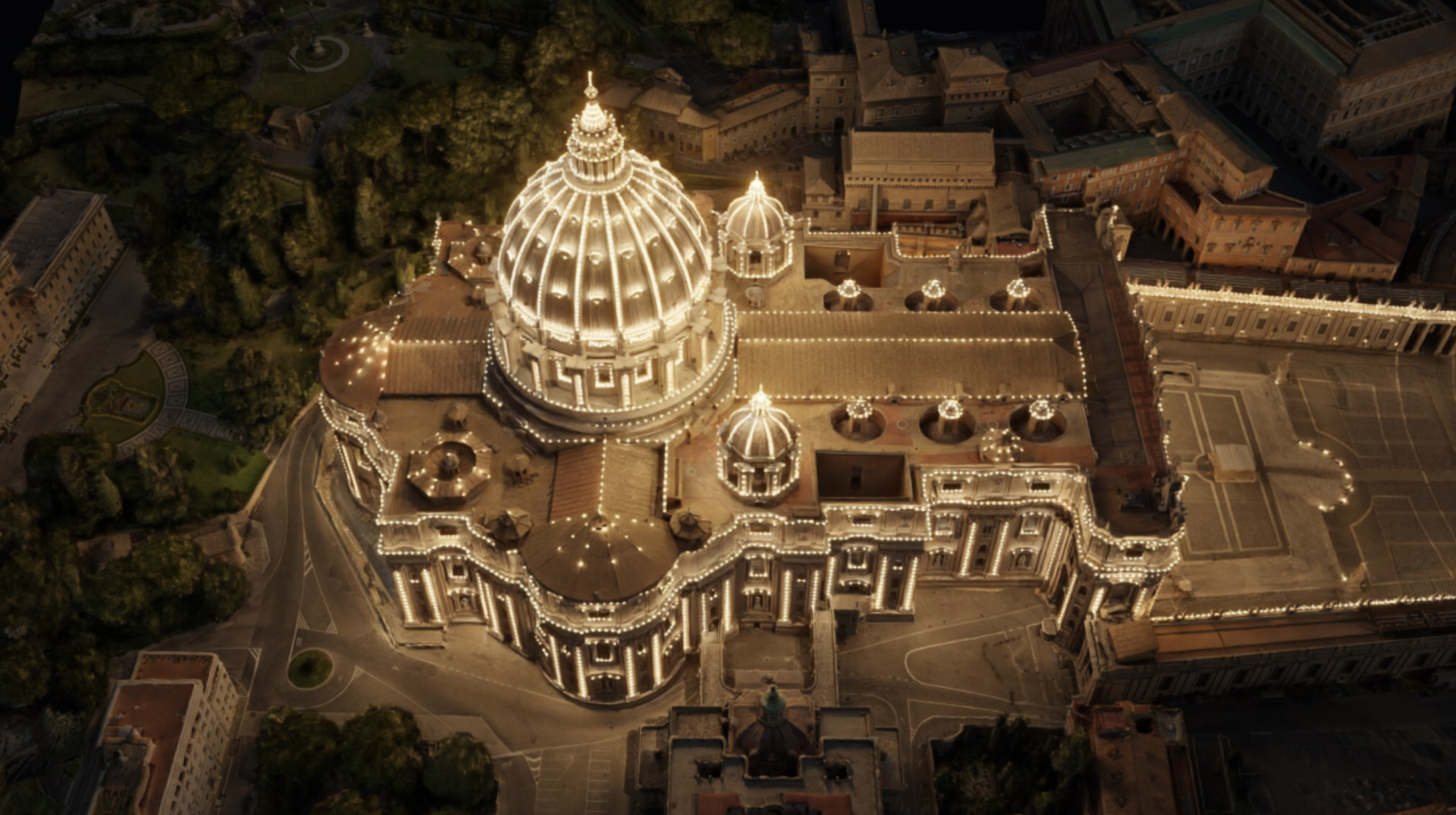 Ariel view of St. Peter's Basilica 