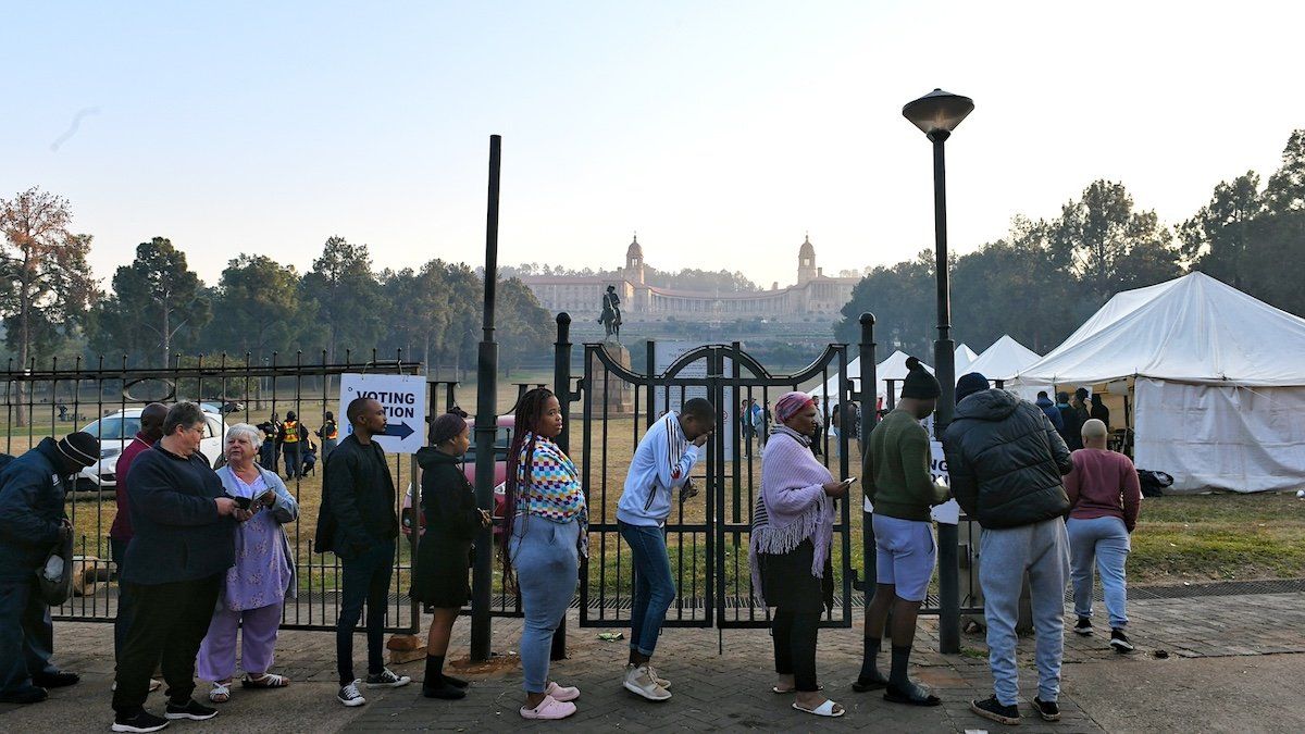 Johannesburg, South Africa - People are pictured voting at a polling station in Soweto in Johannesburg, South Africa, on May 29, 2024.