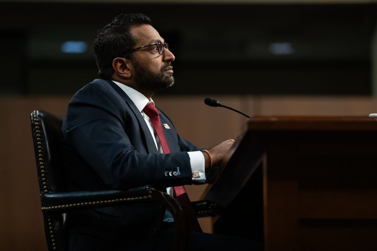 ​Kash Patel, Trump’s nominee for Director of the Federal Bureau of Investigation (FBI), testifies at a Senate Judiciary Committee confirmation hearing in Washington, DC, January 30, 2025. 