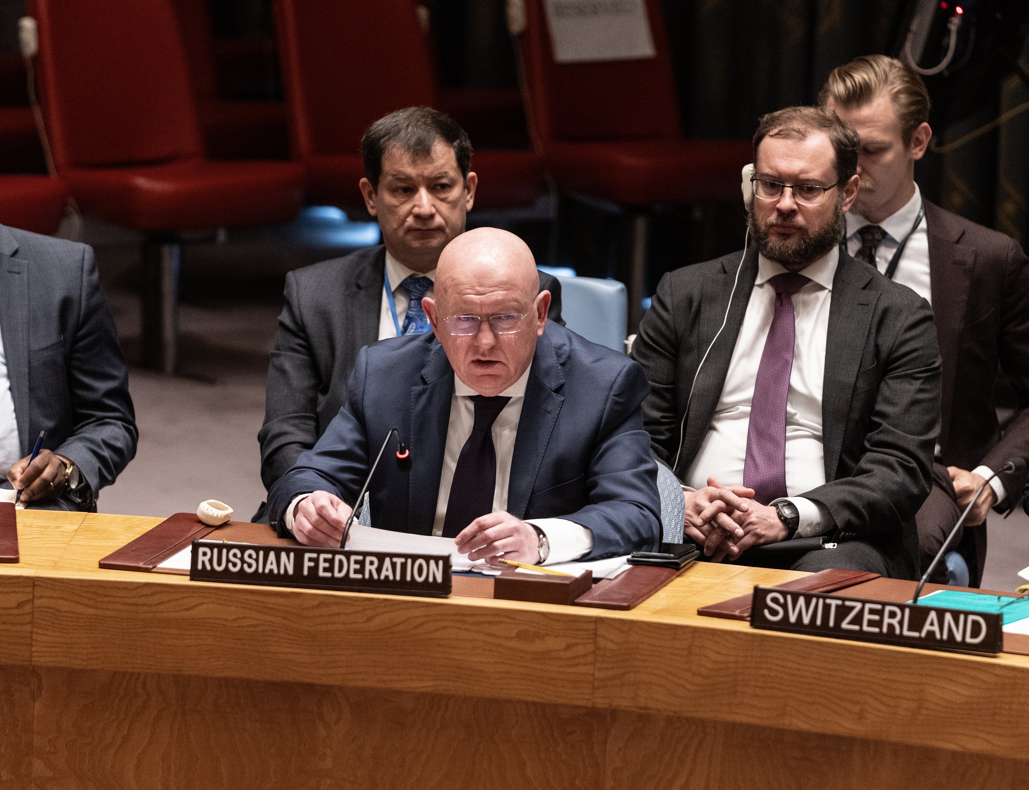 Ambassador of Russia Vassily Nebenzia at the UN