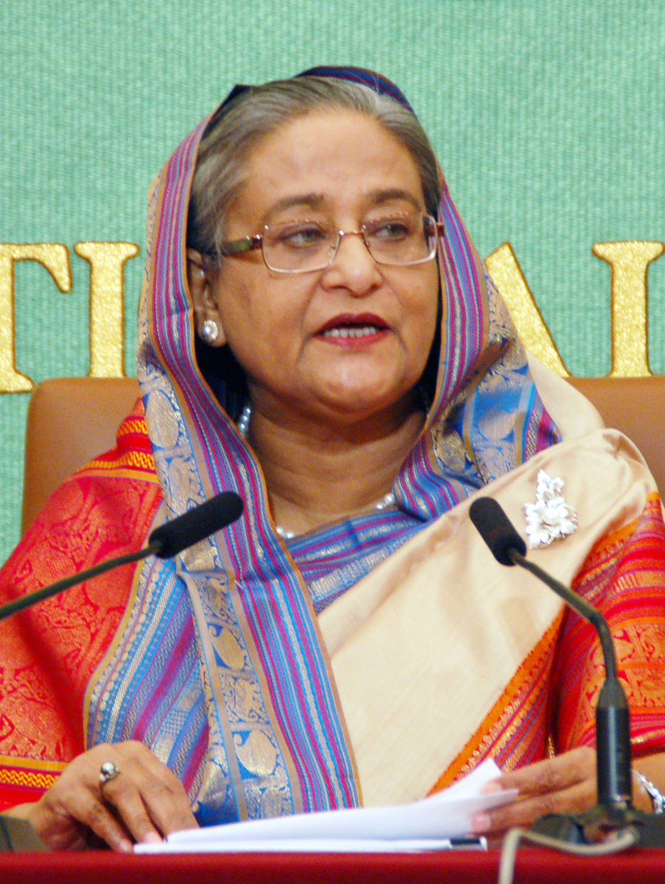  Bangladesh Prime Minister Sheikh Hasina holds a press conference at the Japan National Press Club in Tokyo