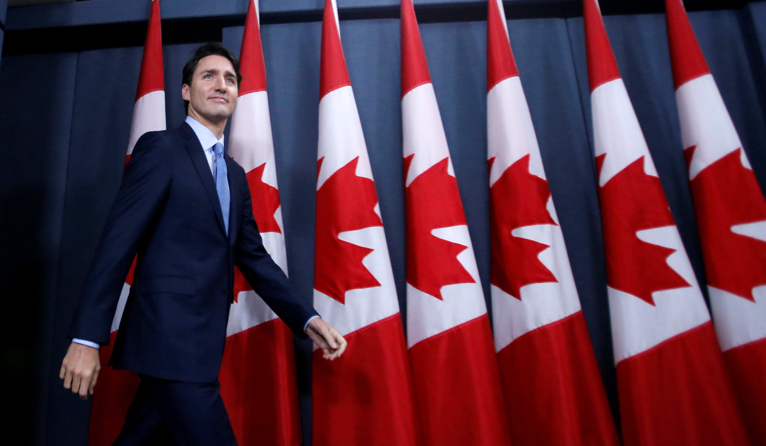 Canada's Prime Minister Justin Trudeau arrives at a news conference in Ottawa, Ontario, Canada, December 12, 2016. 