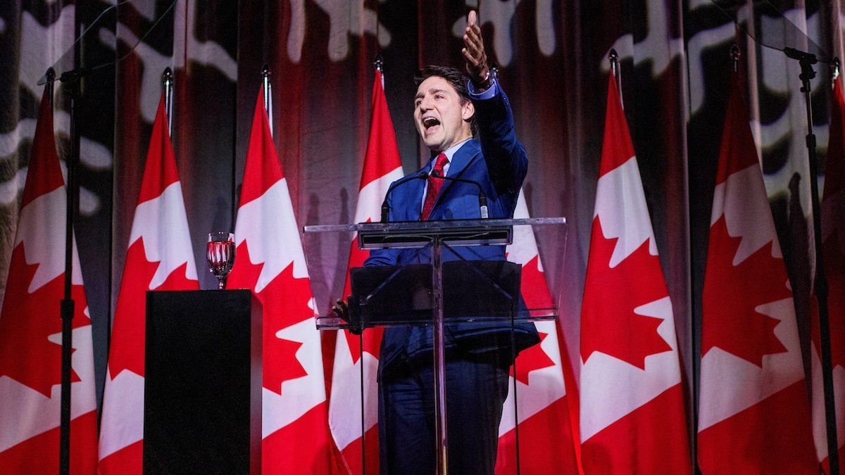 ​Canada’s Prime Minister Justin Trudeau speaks at the federal Liberal caucus holiday party, the day after Finance Minister Chrystia Freeland unexpectedly resigned, in Ottawa, Ontario, Canada December 17, 2024. 