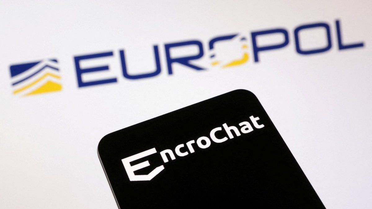 ​EncroChat and Europol logos are seen in this illustration taken, June 27, 2023. 