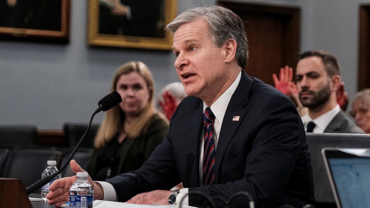 FBI Director Christopher Wray testifies before the House Approbations Subcommittee on Capitol Hill in Washington, U.S., April 11, 2024.