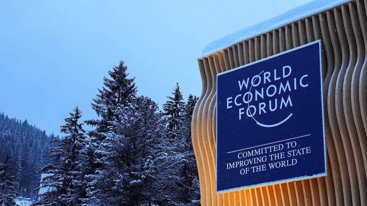 FILE PHOTO: A view of a logo during the 54th annual meeting of the World Economic Forum, in Davos, Switzerland, January 19, 2024. 