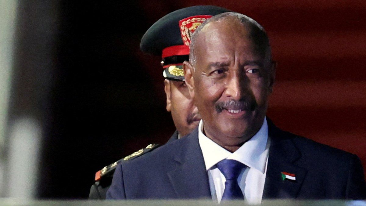 ​FILE PHOTO: Sudan's army chief Abdel Fattah al-Burhan arrives at Beijing Capital International Airport before the Forum on China-Africa Cooperation (FOCAC) Summit, in Beijing, China September 3, 2024. 