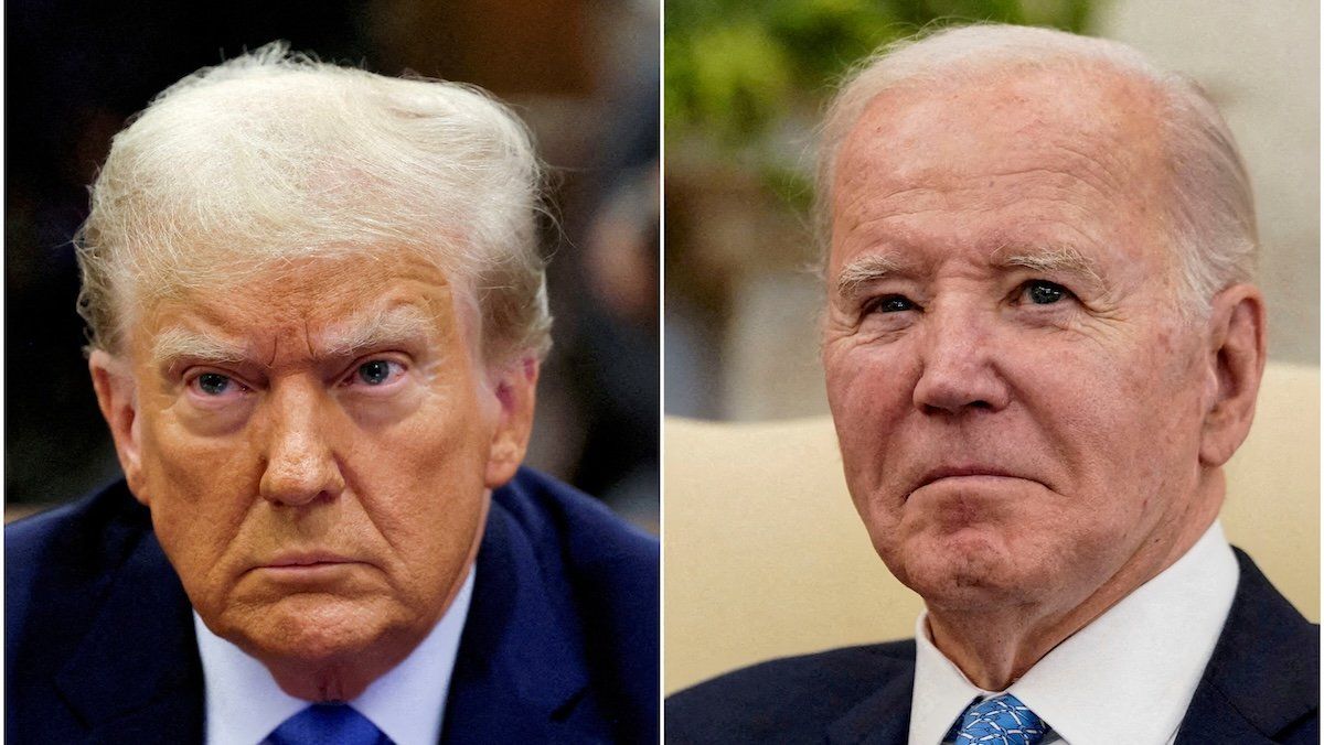 Former President Donald Trump and President Joe Biden.