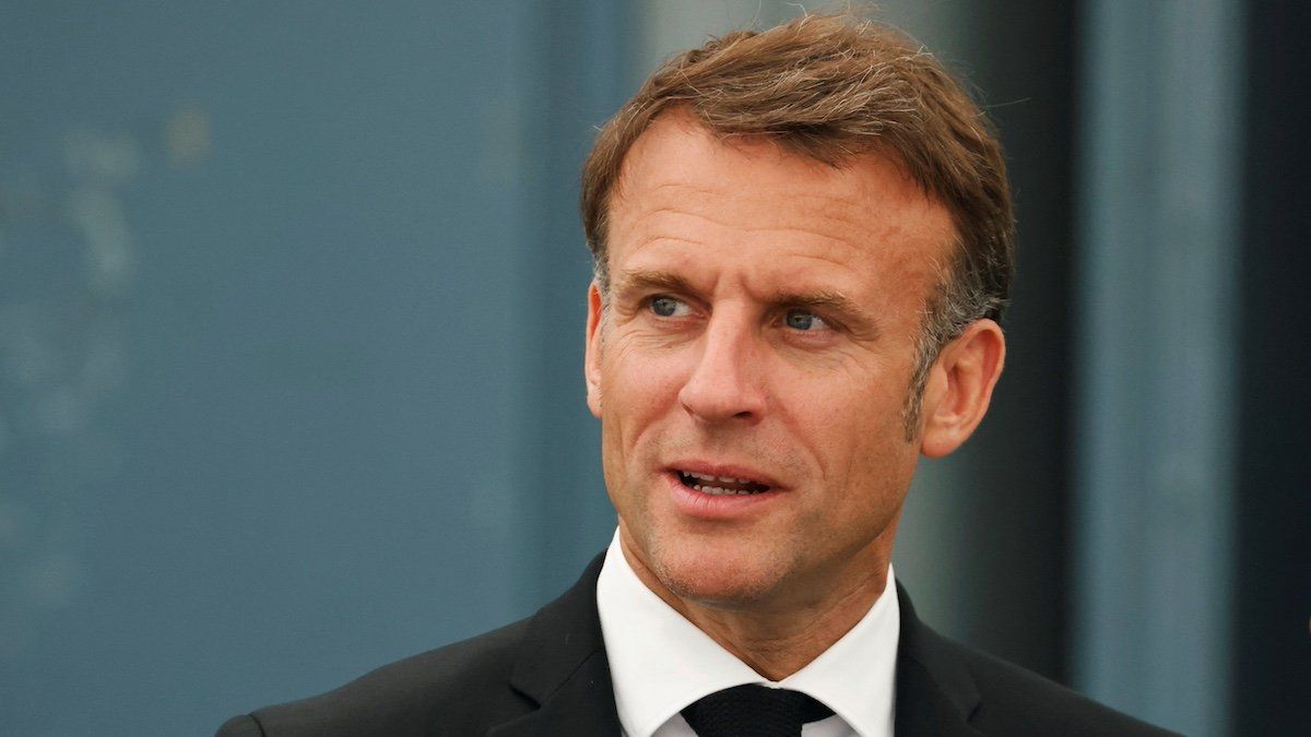 ​French President Emmanuel Macron attends a ceremony marking the 80th anniversary of the massacre of 643 persons by Nazi German forces, in Oradour-sur-Glane, France, June 10, 2024. 