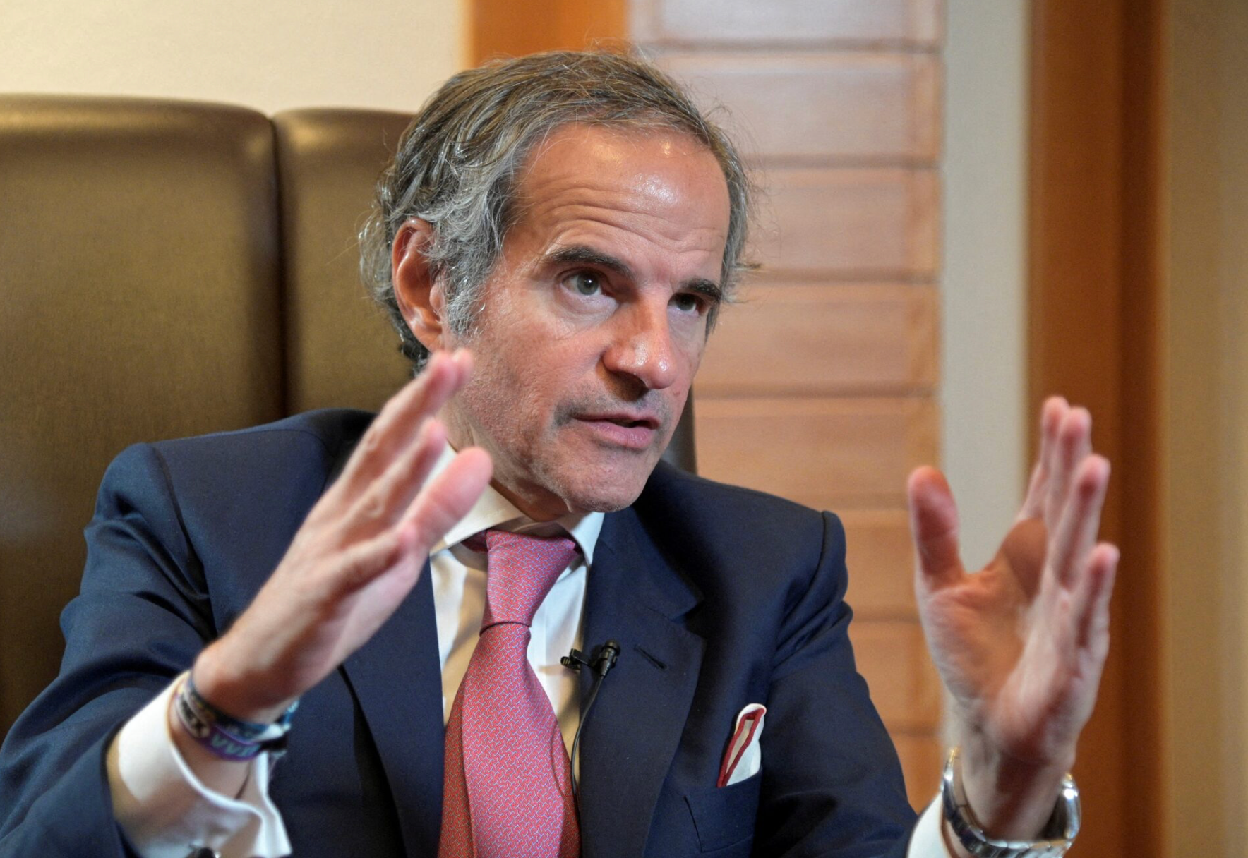 International Atomic Energy Agency (IAEA) chief Rafael Grossi speaks during an interview with Reuters in Tokyo, Japan, March 12, 2024.