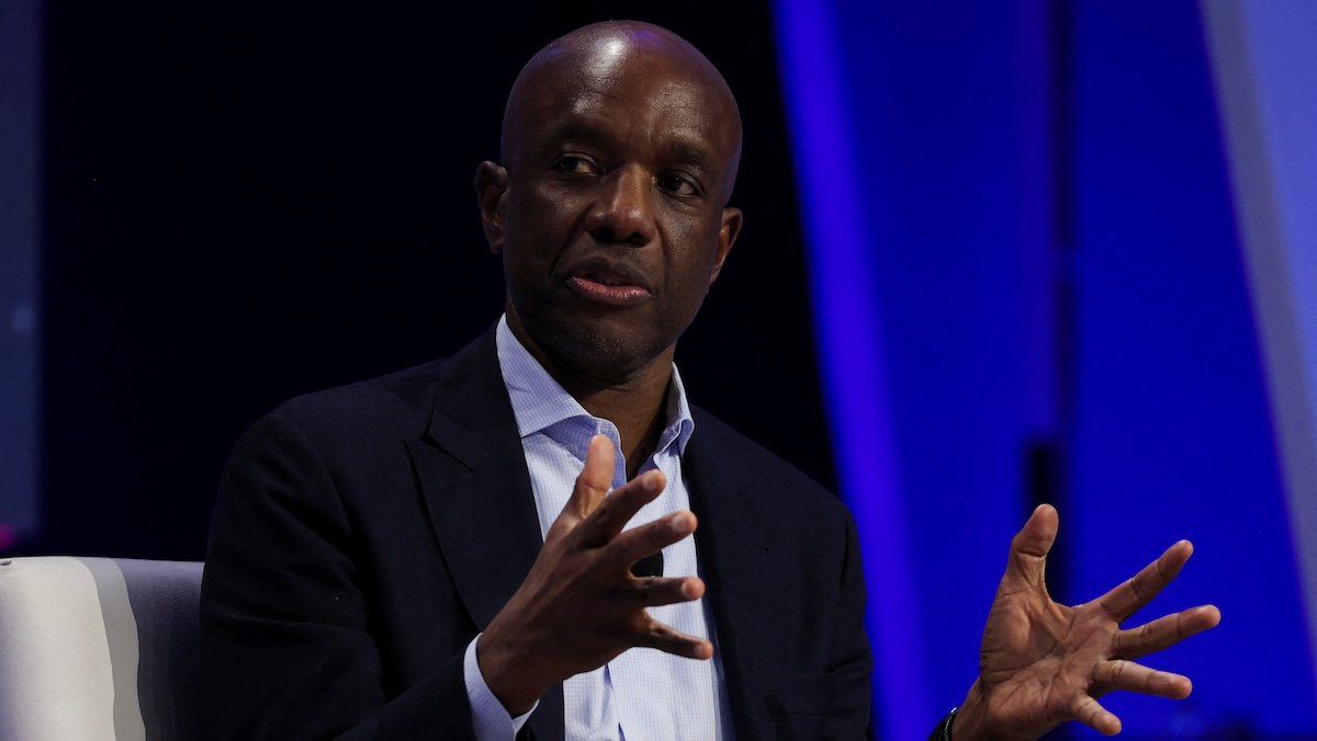 ​James Manyika, SVP of Research, Technology and Society at Google, attends the Asia-Pacific Economic Cooperation (APEC) CEO Summit in San Francisco, California, U.S. November 16, 2023. 