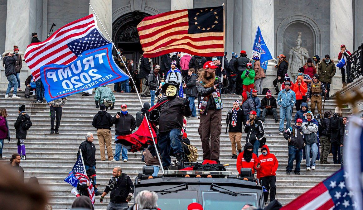 ​On Jan. 6, 2021, pro-Trump supporters and far-right forces flooded Washington, DC, to protest Trump's election loss. Hundreds breached the US Capitol. 