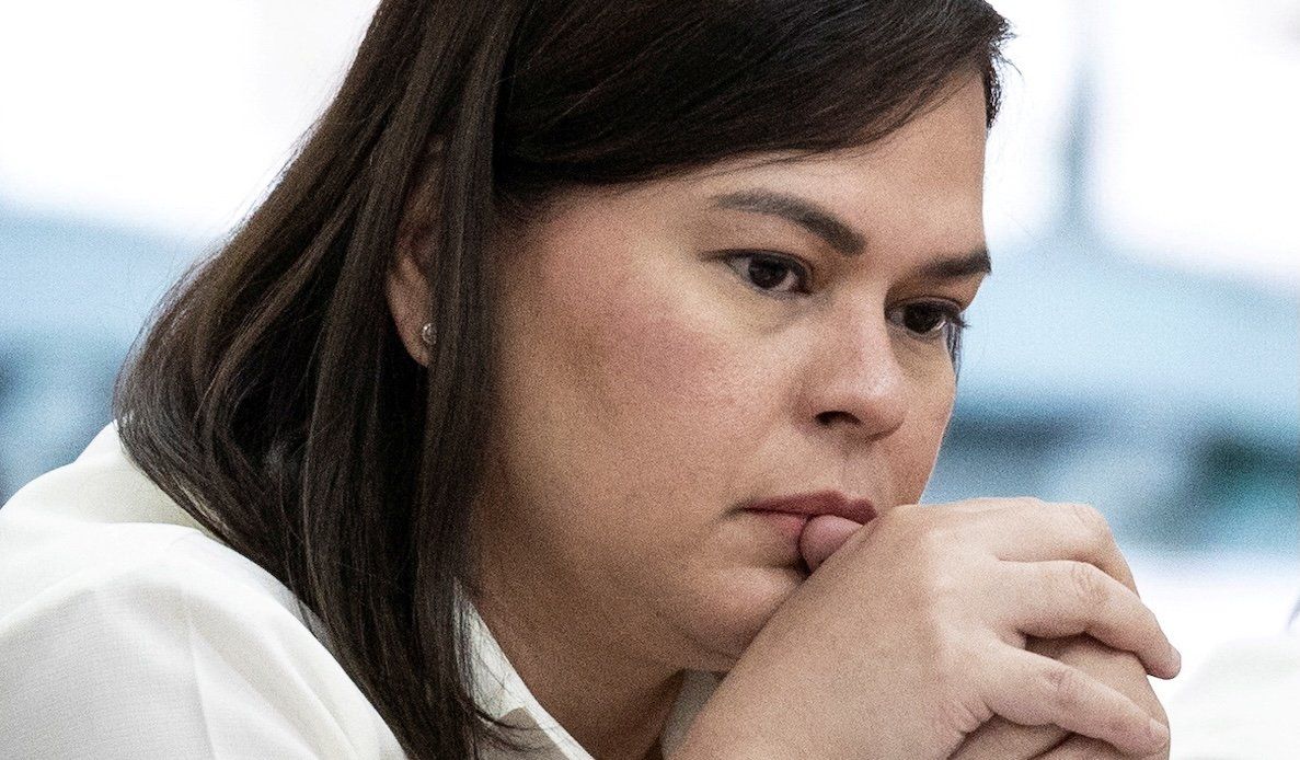 Philippine Vice President Sara Duterte attends a legislative inquiry into her office's use of public funds at the House of Representatives, in Quezon City, Philippines, on Nov. 25, 2024. 