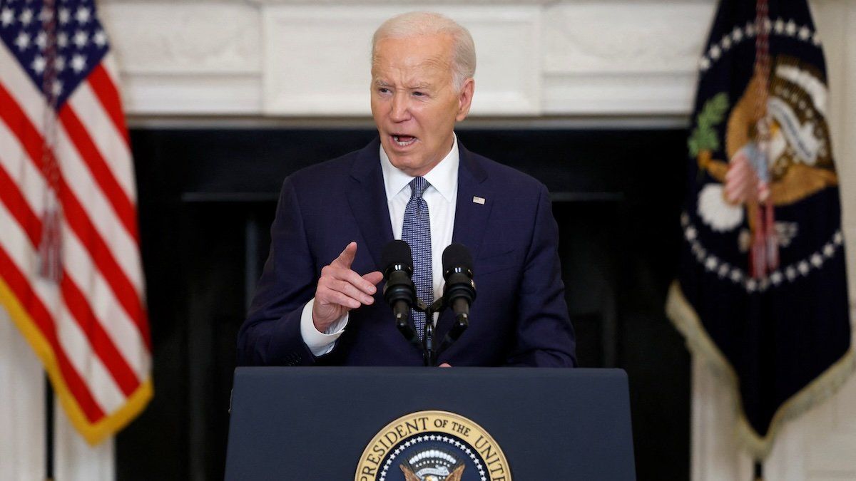 President Joe Biden delivers remarks on the Middle East in the State Dining room at the White House in Washington, U.S., May 31, 2024. 