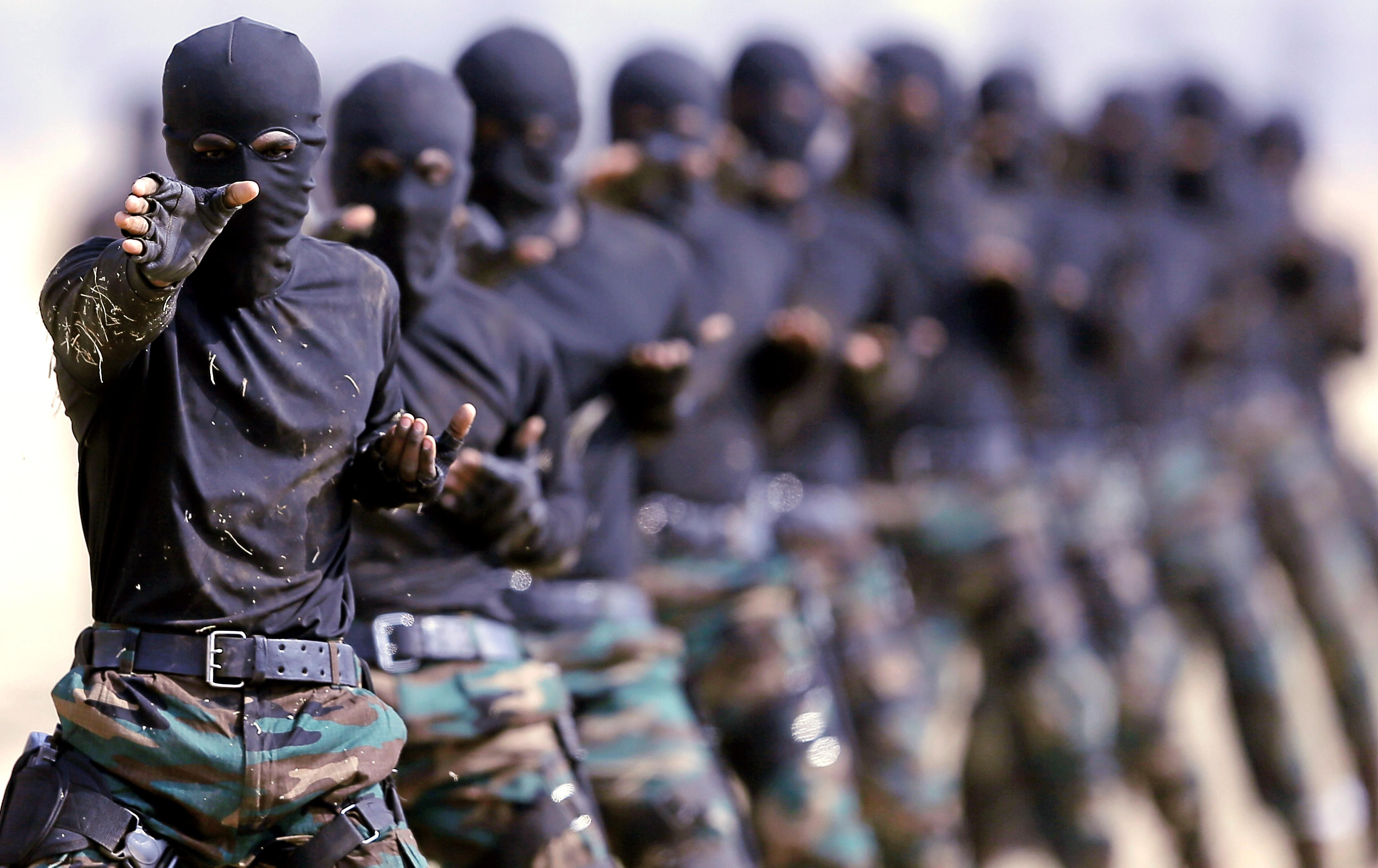 Sri Lankan Commando Regiment members in Colombo, Sri Lanka. 