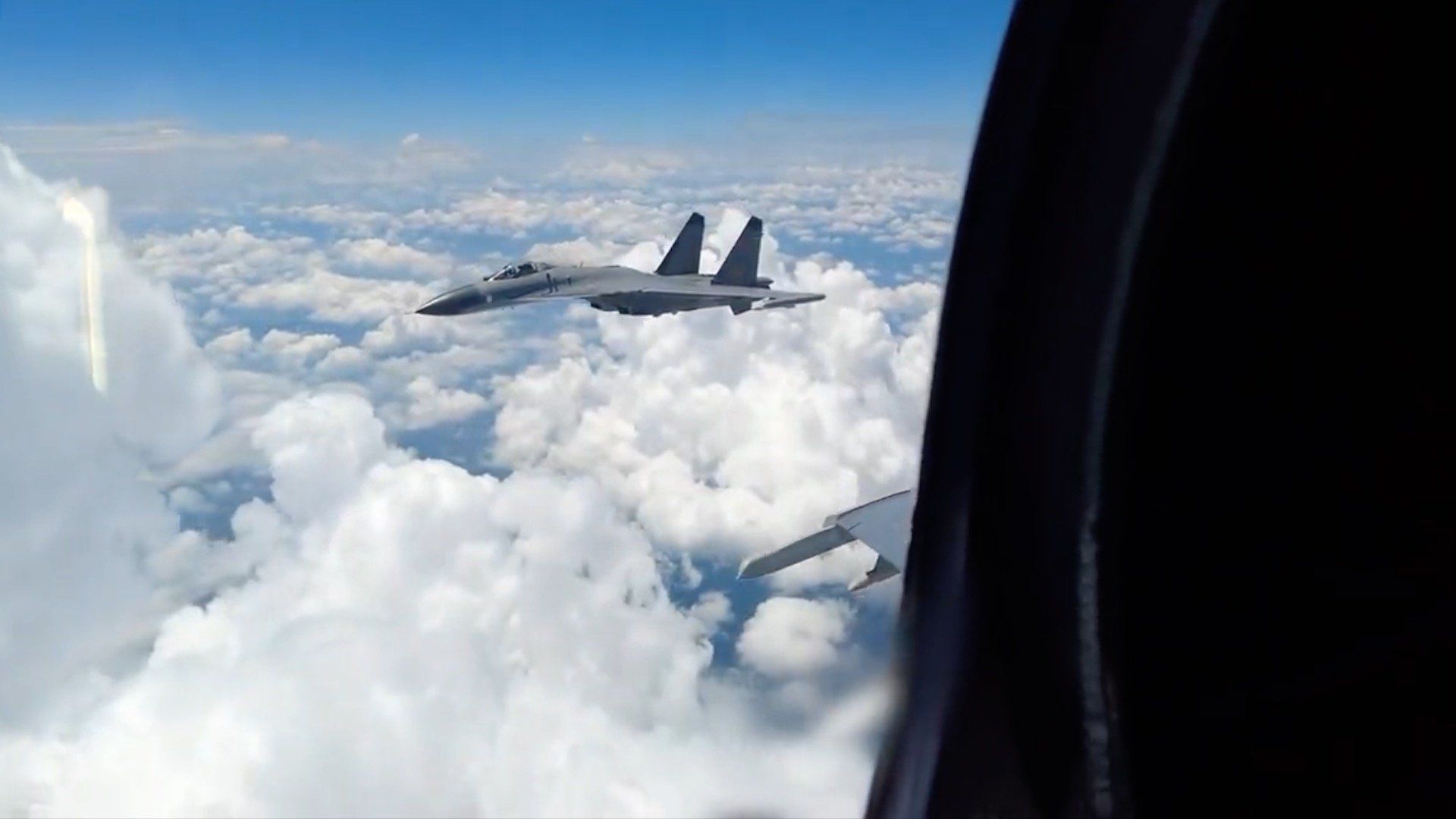 The Eastern Theatre Command of the People\'s Liberation Army (PLA) released photo of  exercises involving missile strikes, warplanes, and ship movements crossing the midline of the Taiwan Strait 