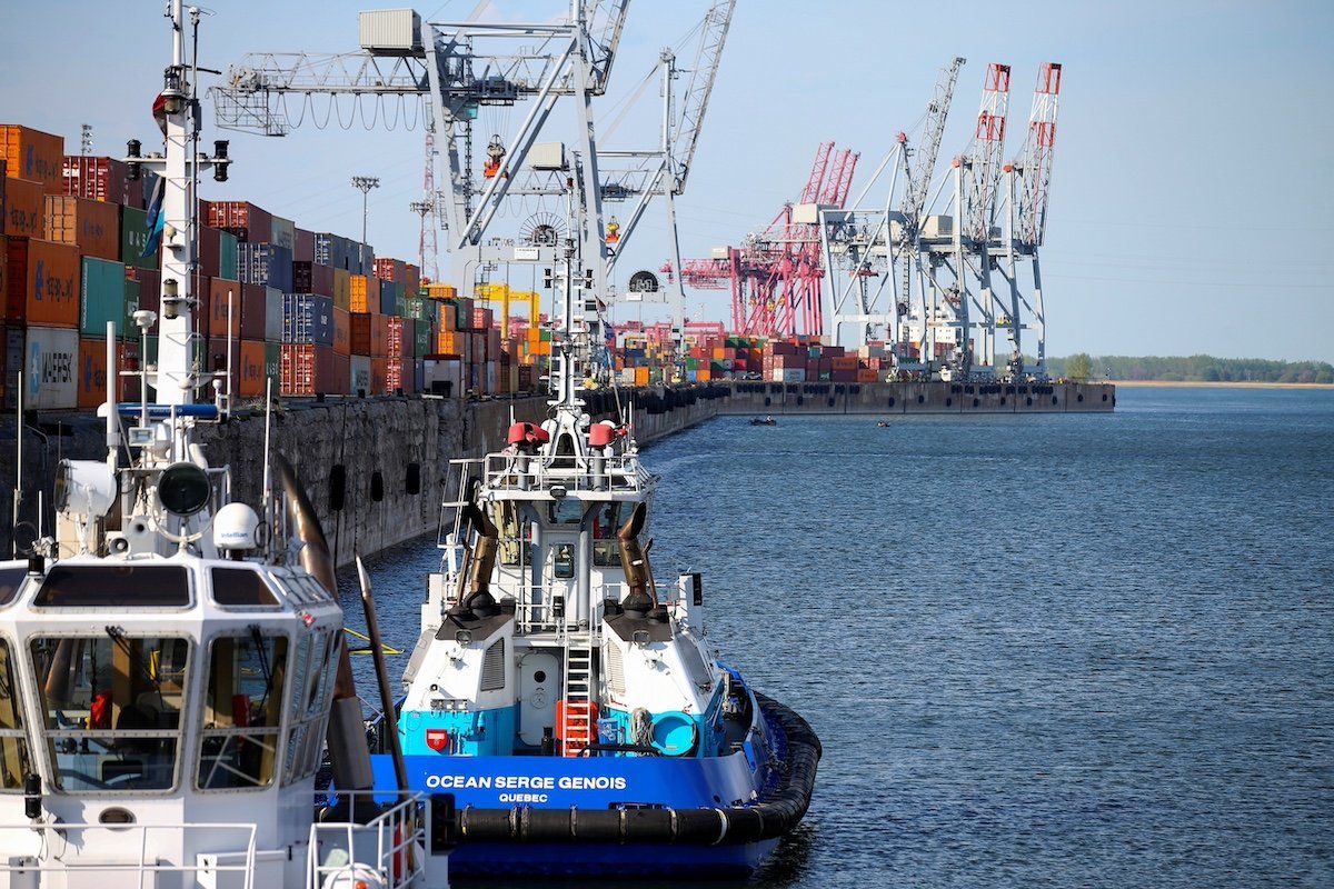 Tugs are seen in the Port of Montreal in Montreal, Quebec, Canada, May 17, 2021.