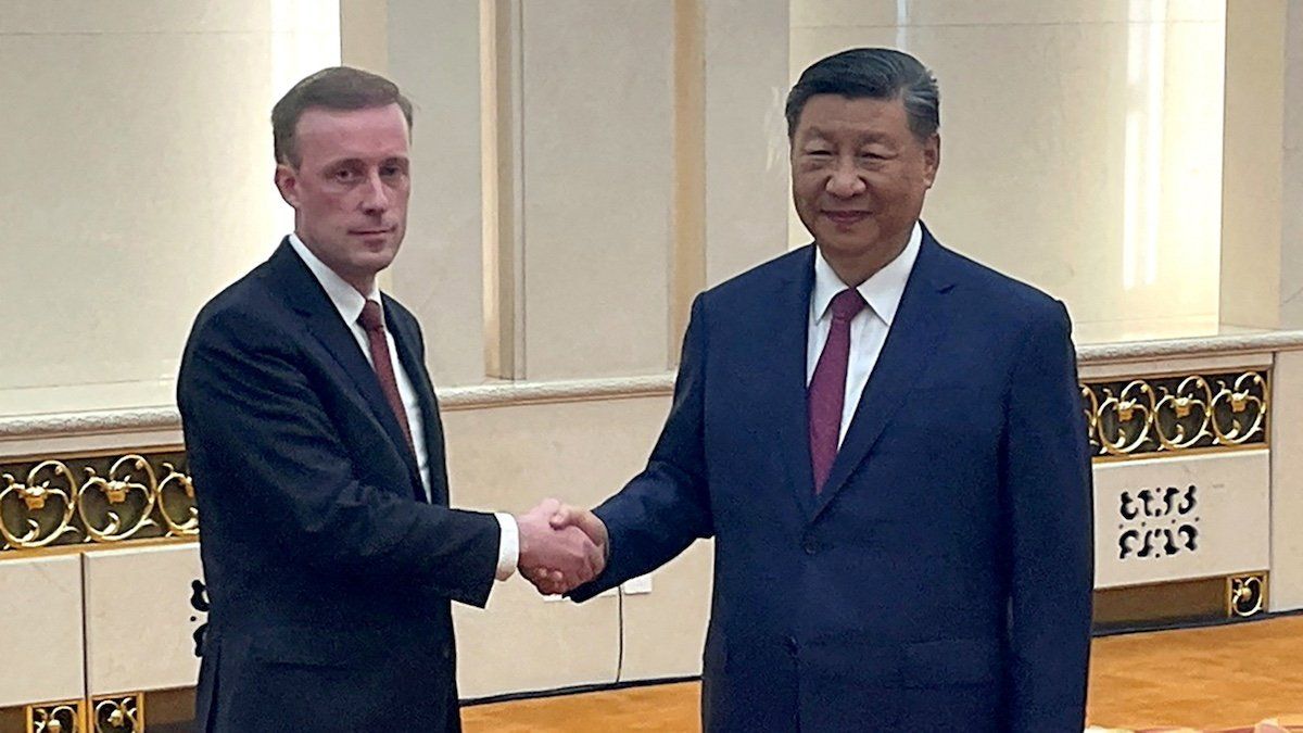 ​U.S. National Security Advisor Jake Sullivan meets Chinese President Xi Jinping at the Great Hall of the People in Beijing, China August 29, 2024. 