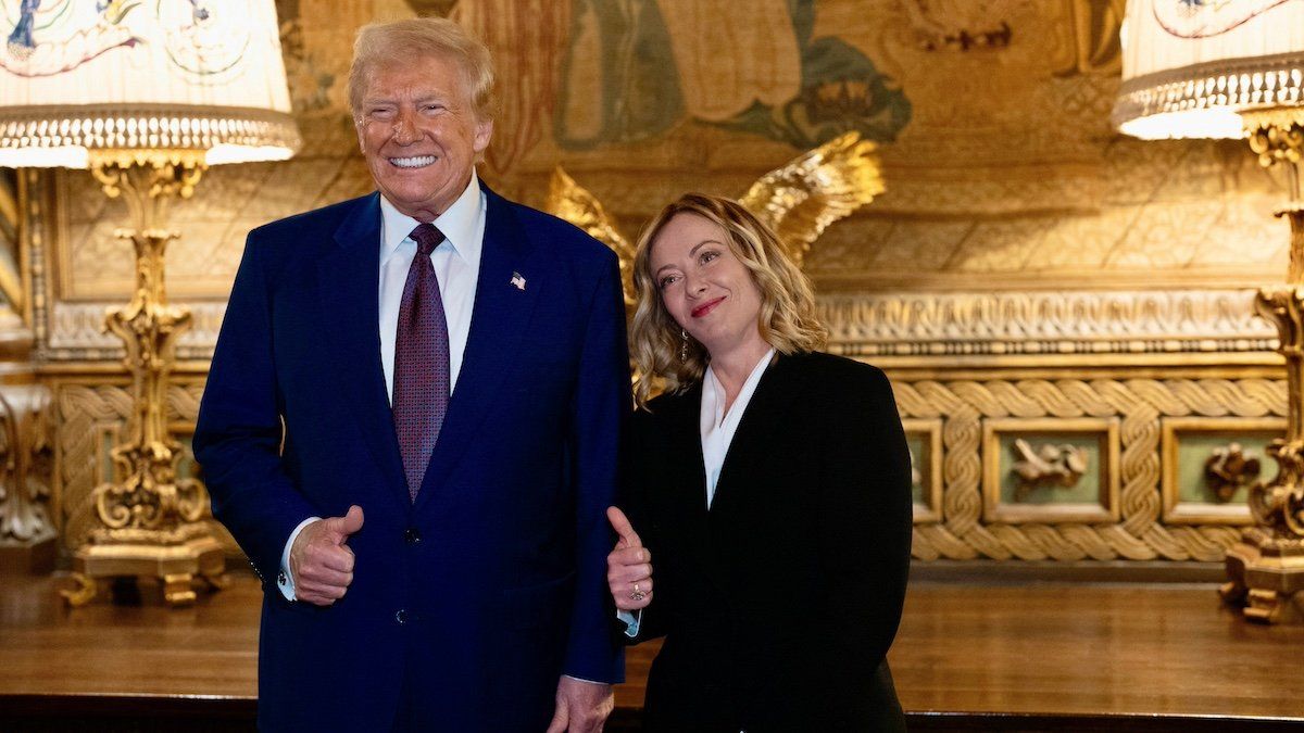 ​U.S. President-elect Donald Trump meets with Italian Prime Minister Giorgia Meloni at Mar-a-Lago in Palm Beach, Florida, U.S. January 4, 2025. 