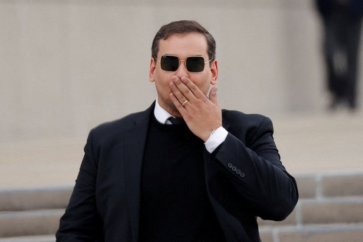 U.S. Representative George Santos (R-NY) walks outside the Central Islip Federal Courthouse on the day of his hearing, in Central Islip, New York, U.S., October 27, 2023.