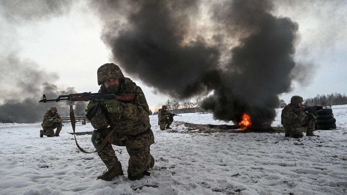 ​Ukrainian service members attend a military exercises during drills at a training ground, amid Russia's attack on Ukraine, in Chernihiv region, Ukraine, November 22, 2024. 