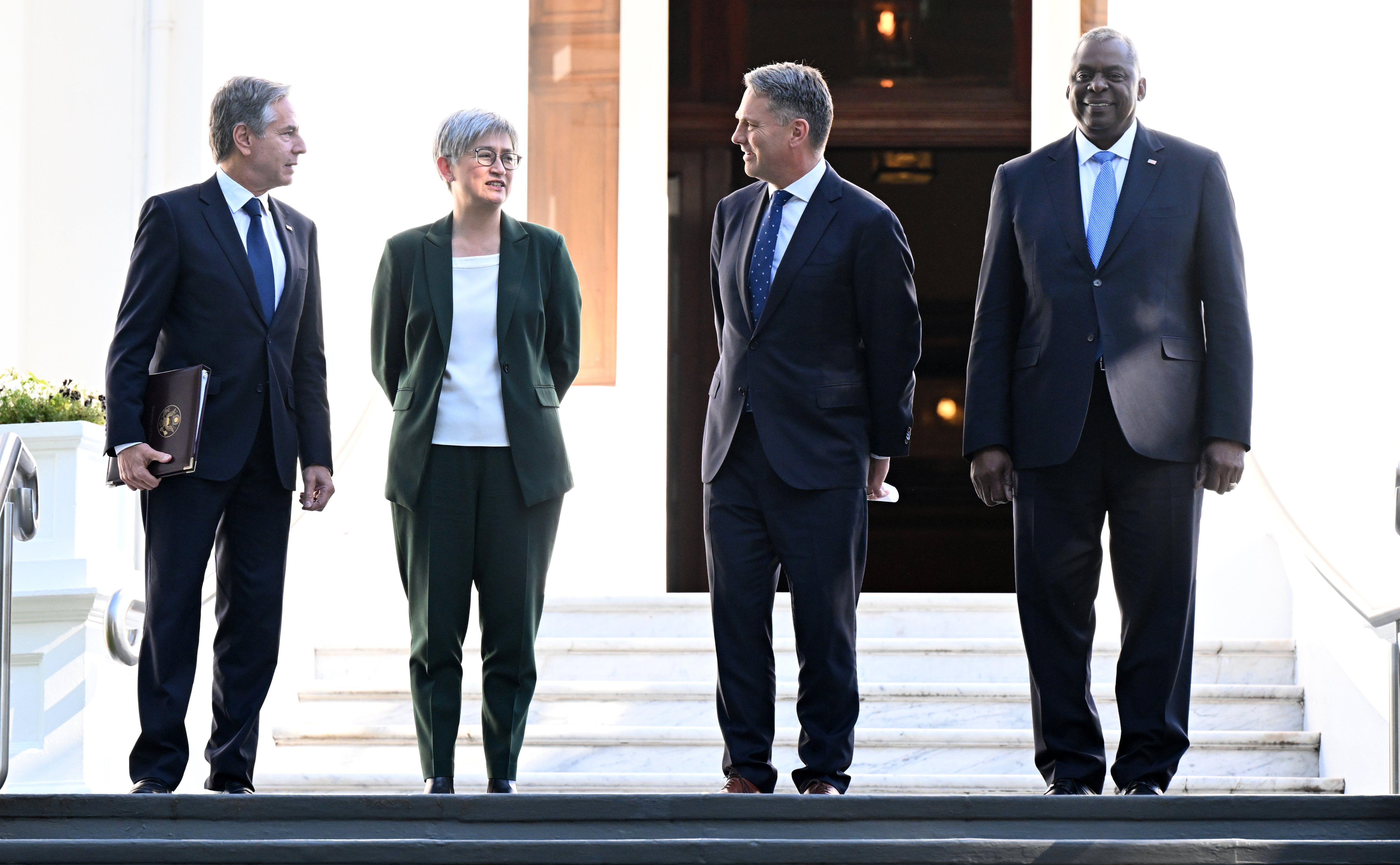 US Defence Secretary Lloyd Austin (left) , US Secretary of State Antony Blinken, Australian Foreign Minister Penny Wong and Defence Minister Richard Marles