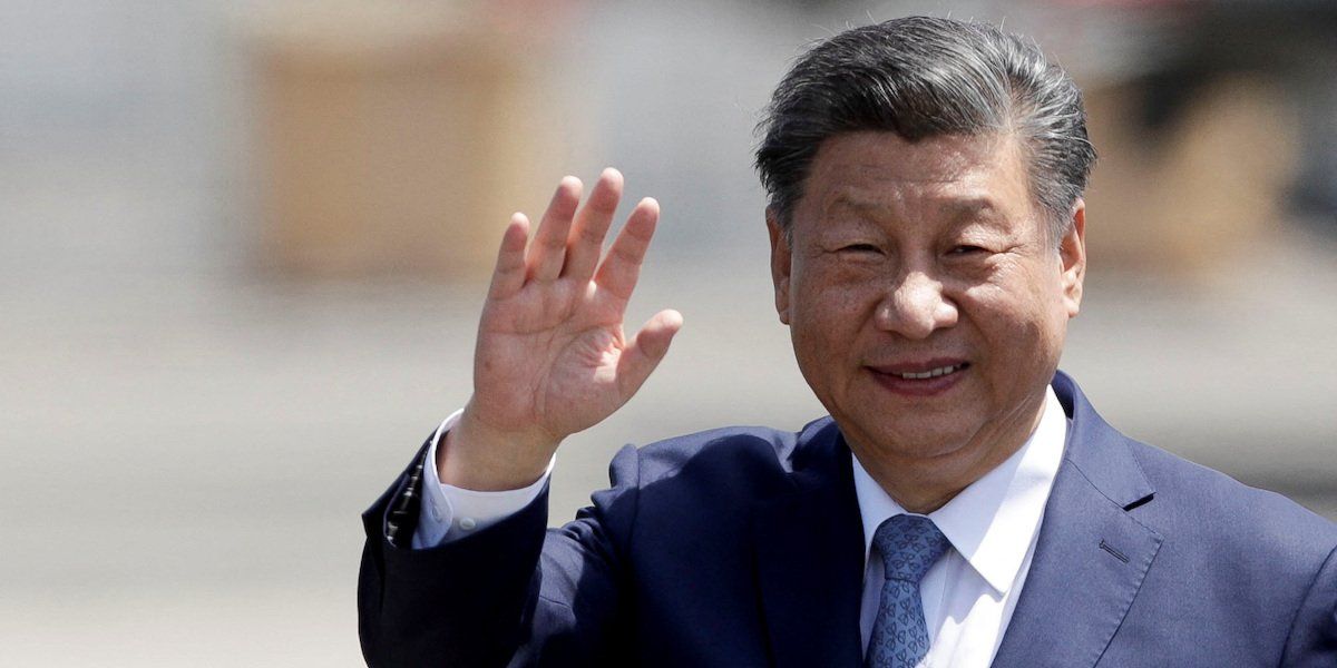 Xi arriving at APEC