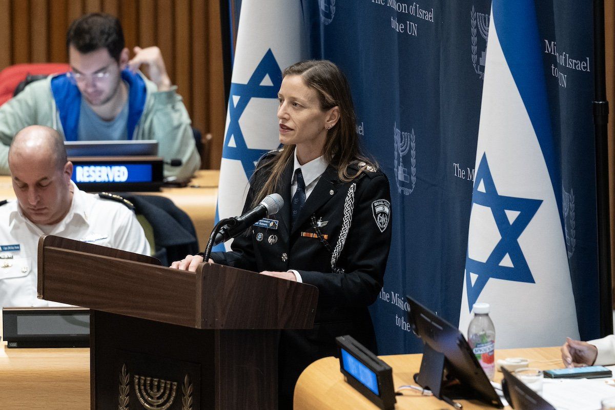 Yael Richert speaks during special event to address sexual violence during Hamas terror attack on October 7 held at UN Headquarters in New York on December 4, 2023. During the event, speakers described their personal experience seeing women violated during terror attack and condemned women’s advocacy groups, specifically UN Women, to be silent on this. 