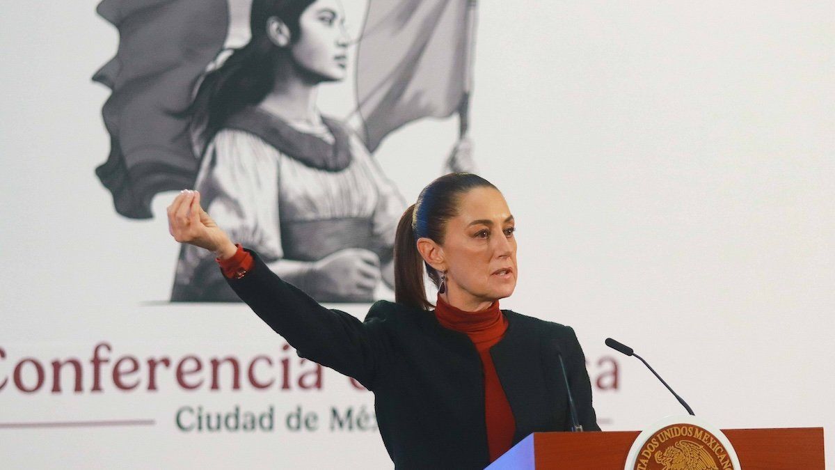 ​Mexican President Claudia Sheinbaum at the National Palace on November 4, 2024 in Mexico City, Mexico.