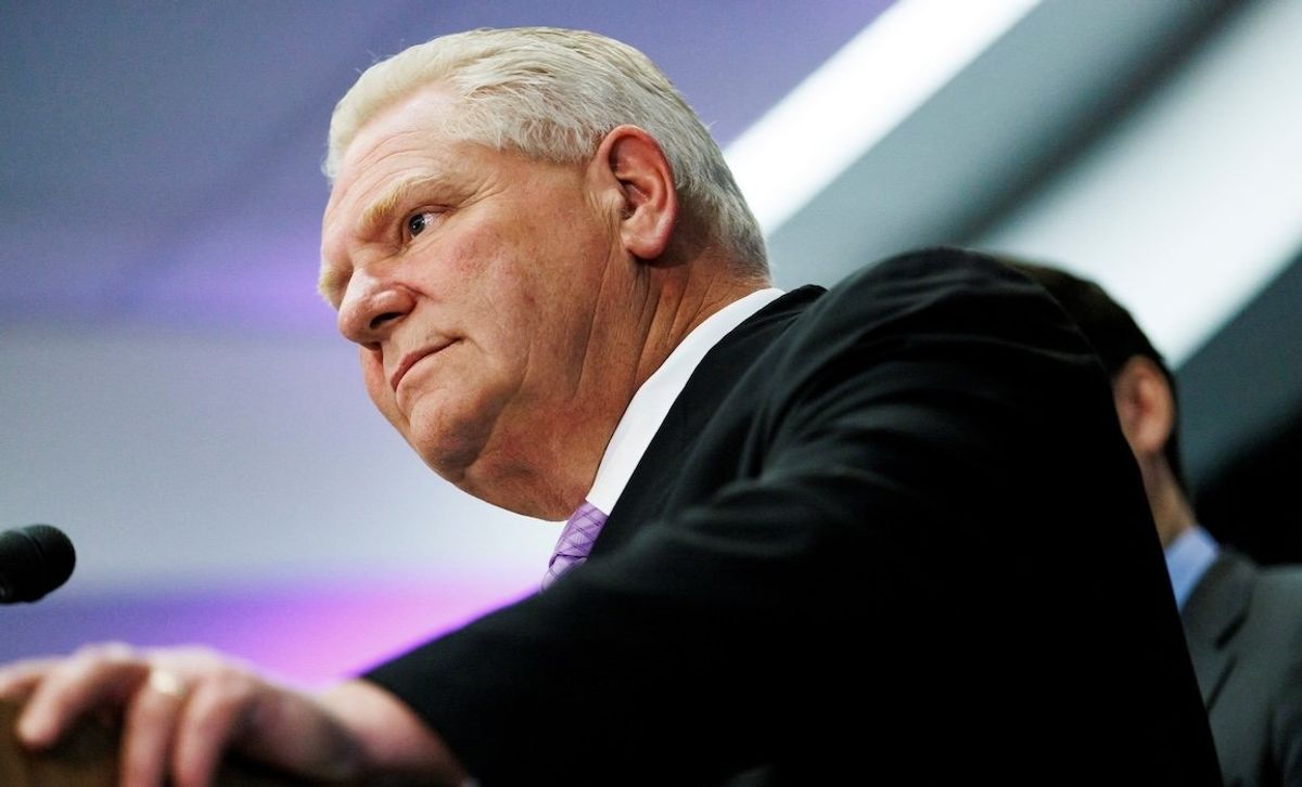 ​Ontario Premier Doug Ford speaks during a press conference in Toronto, Canada, on May 30, 2024. 