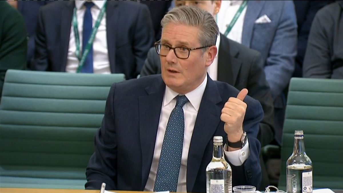 PA via Reuters Screen grab of Prime Minister Sir Keir Starmer appearing before the Liaison Committee at the Houses of Parliament in London. 