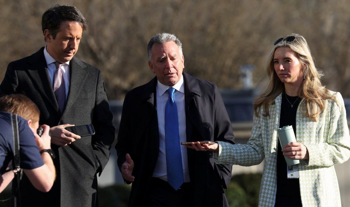 President Donald Trump's special envoy, Steve Witkoff, speaks to reporters at the White House in Washington, on March 19, 2025. 