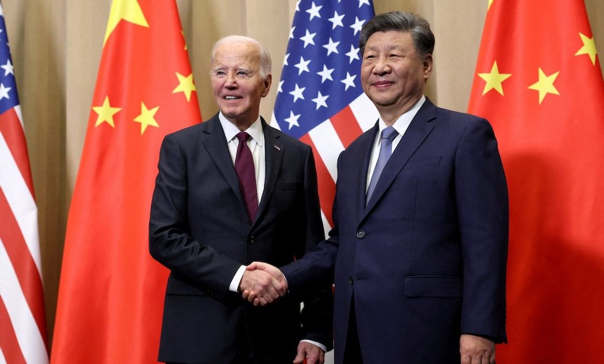 President Joe Biden meets with China's President Xi Jinping on the sidelines of the APEC Summit in Lima, Peru, on Nov. 16, 2024. 