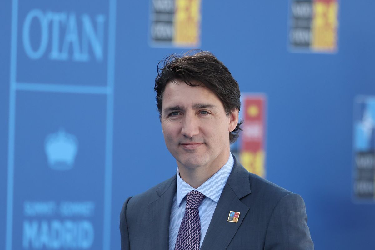 Prime Minister of Canada Justin Trudeau arrives to the venue on the last day of the NATO Summit in Madrid, Spain on June 30, 2022. 