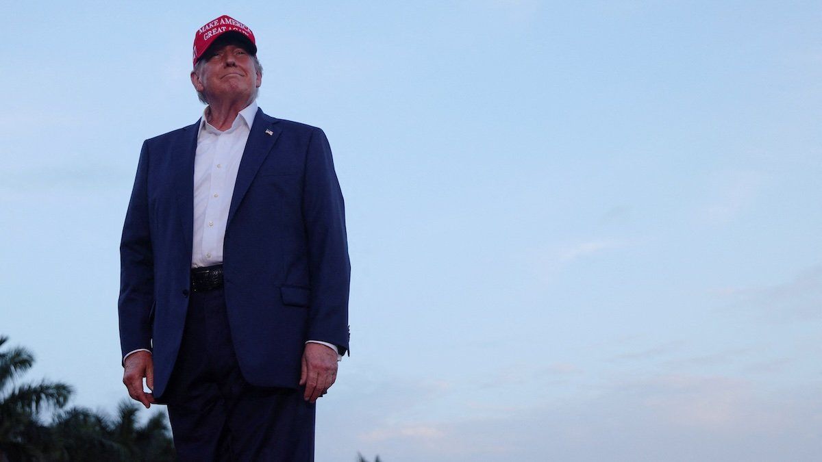 Republican presidential candidate and former U.S. President Donald Trump attends a campaign rally at his golf resort in Doral, Florida, U.S., July 9, 2024.