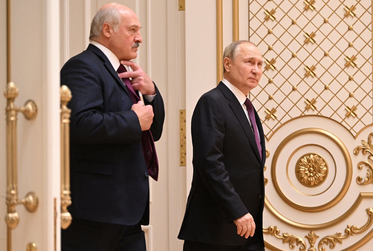 Russian President Vladimir Putin and Belarusian President Alexander Lukashenko in Minsk, Belarus. 